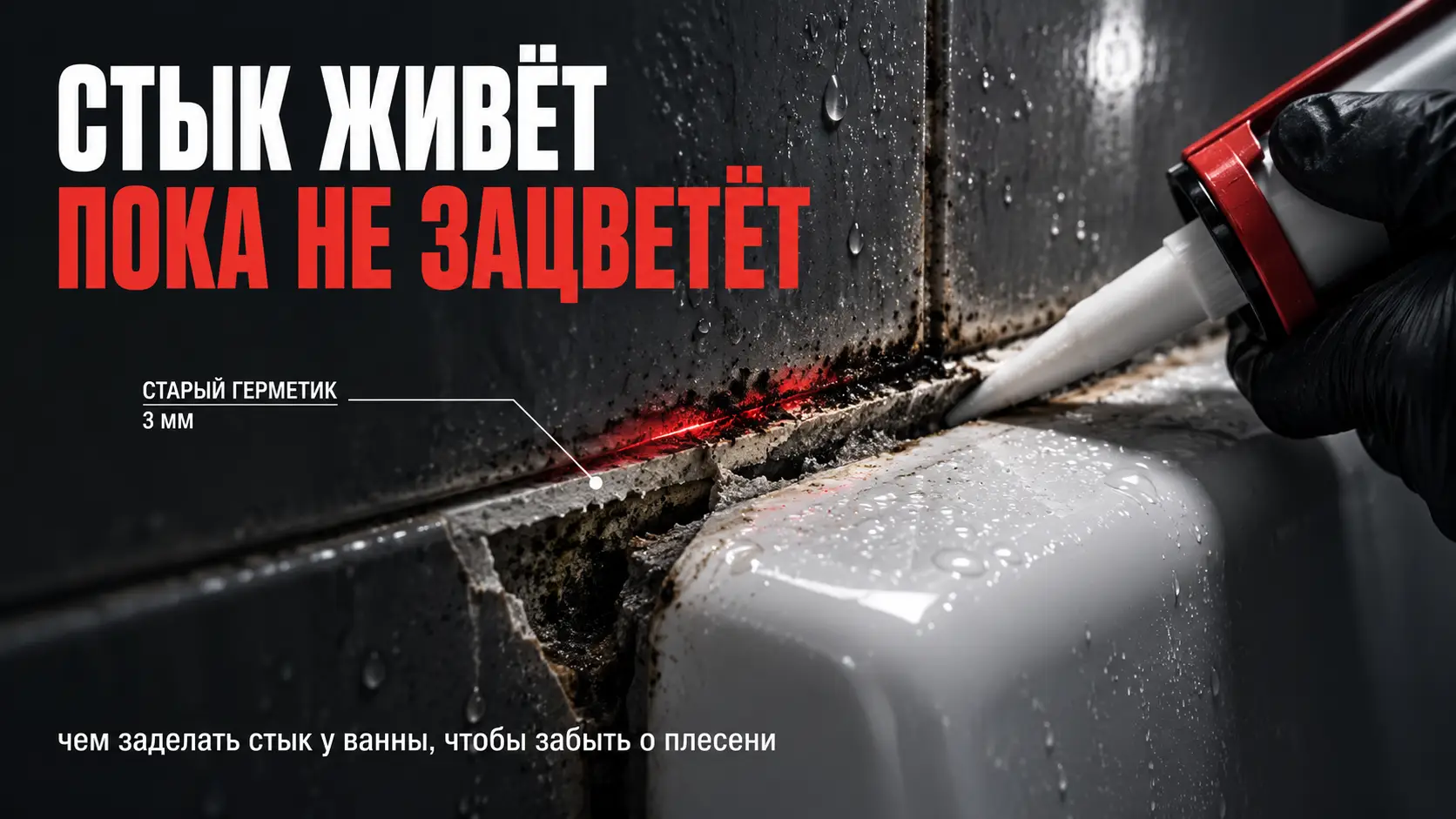 Стык ванны и стены: чем заделать, чтобы забыть о плесени