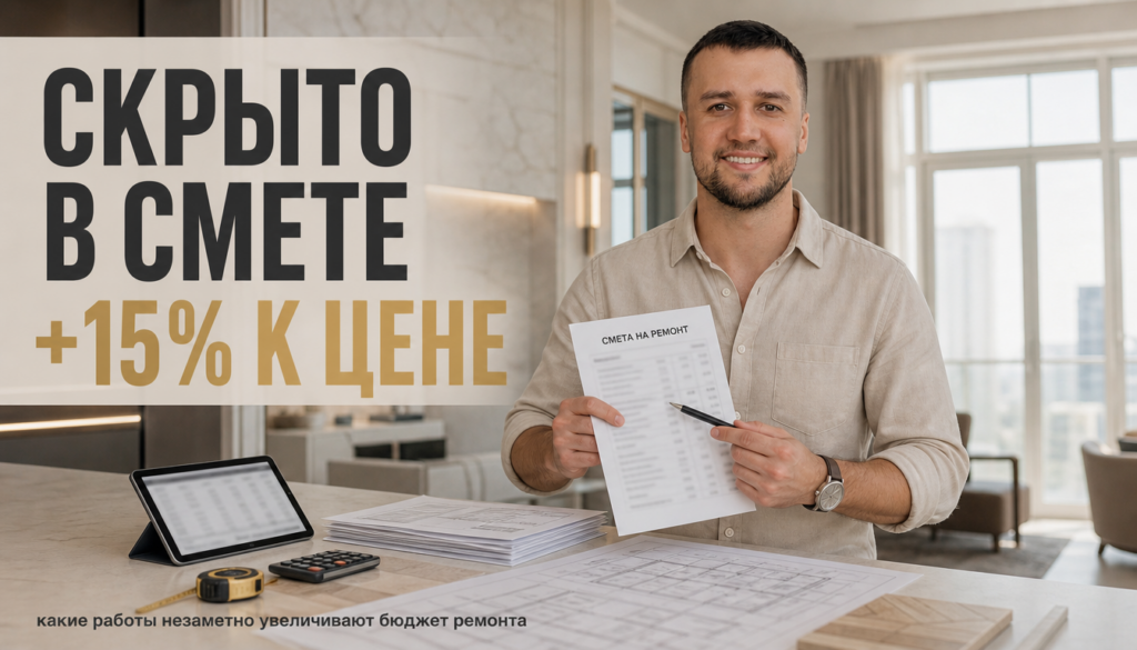 Смета на ремонт: 5 скрытых работ, которые увеличат бюджет на 15%