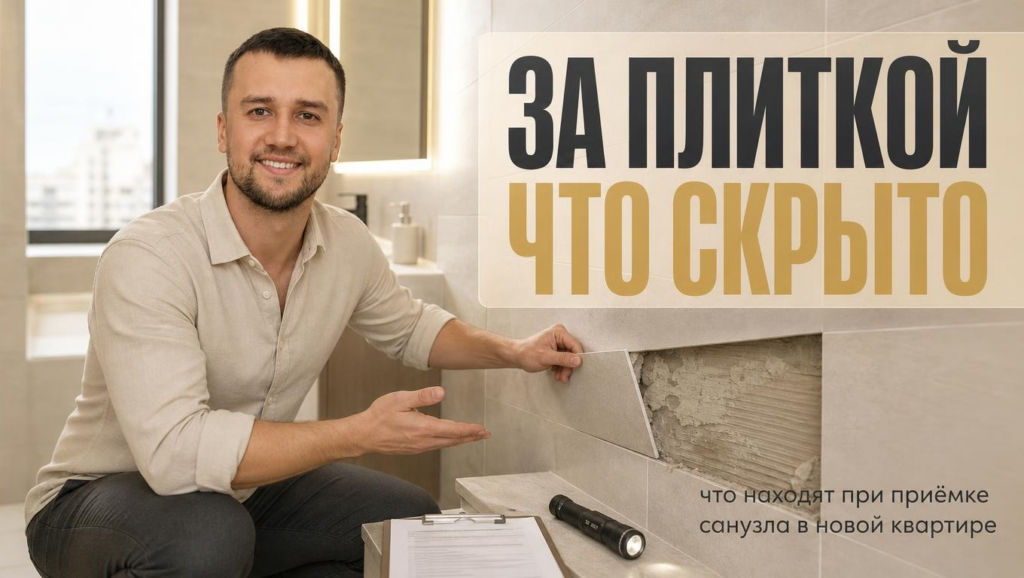 Приемка квартиры с отделкой: что скрывает плитка в санузле