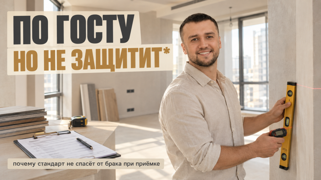 Приемка квартиры в ЖК Обручева 30: почему ГОСТ на отделку не защитит