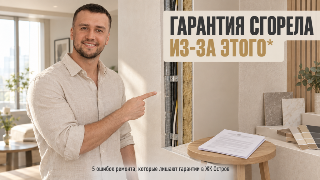 Ремонт в новостройке: 5 ошибок, лишающих гарантии в ЖК Остров