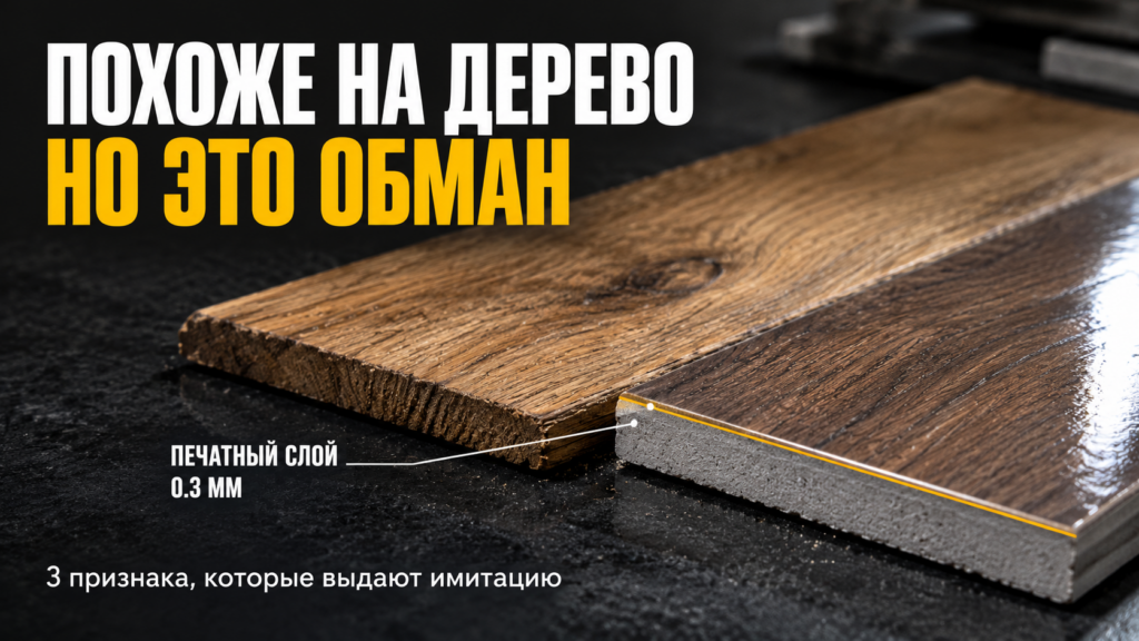 Керамогранит под дерево: 3 признака, которые выдают имитацию