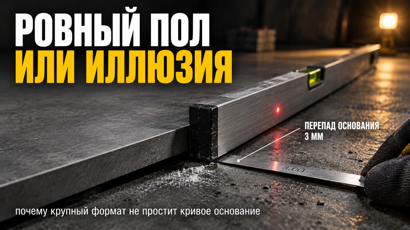 Крупноформатная плитка: как правильно проверить основание перед укладкой